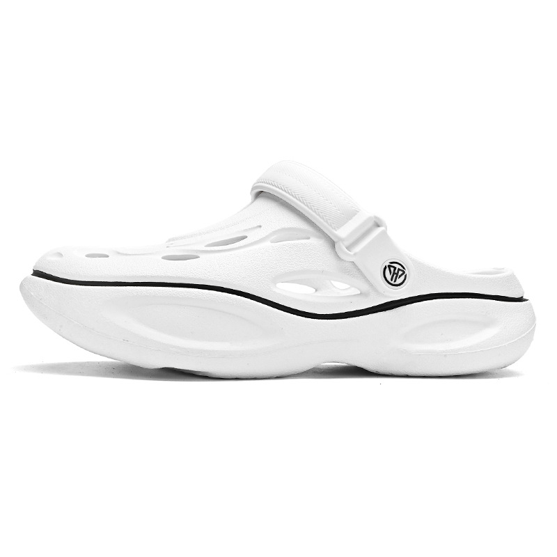 2024 verano nuevo calzado de agujero al aire libre tendencia versátil suela gruesa zapatillas de playa transpirables