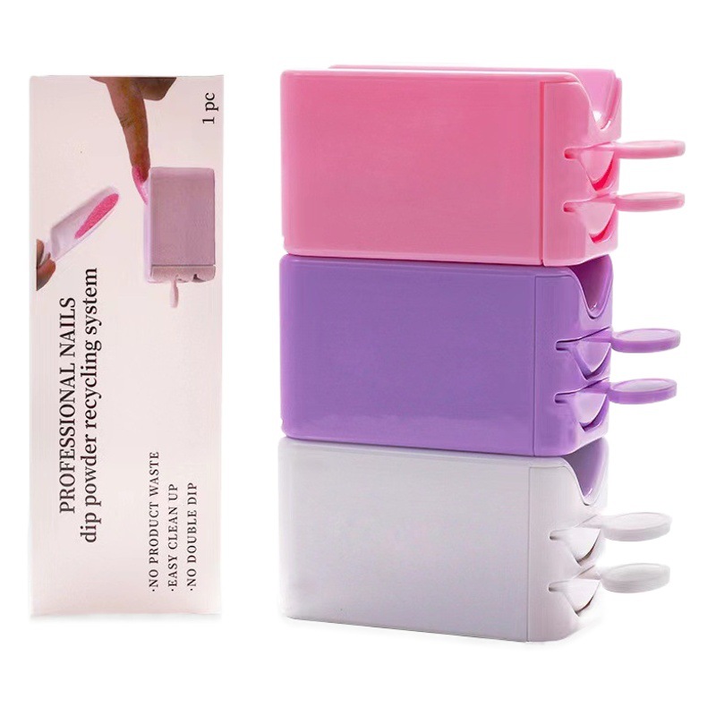 Caja de reciclaje de polvo de uñas lentejuelas de polvo suelto micro diamante lana trituración caja de recolección de almacenamiento de polvo de diamante con caja de embudo