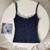 Бирюзовый с синим цветочным принтом