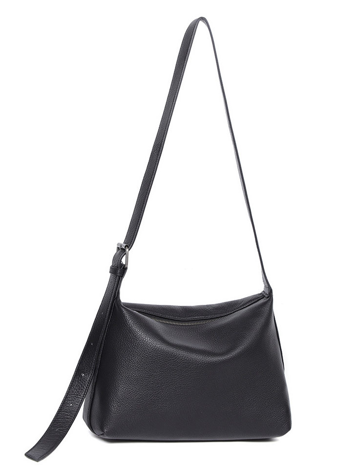 Túi đeo chéo nam da bò mềm dung tích lớn 29×11×17 cm — Màu đen chi tiết 17