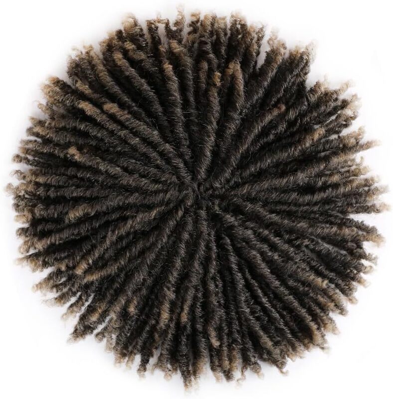 アフリカのかつらの汚れたお下げは、化学繊維中空の短髪の巻きDreadlock Hair Wigsを補充します|undefined