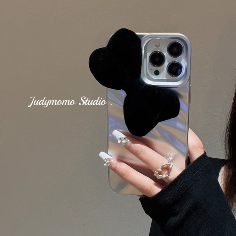 Instagram fiocco di raso tridimensionale premium adatto per 14pro Apple iPhone 13 custodia per telefono 15promax donna_voghion.com
