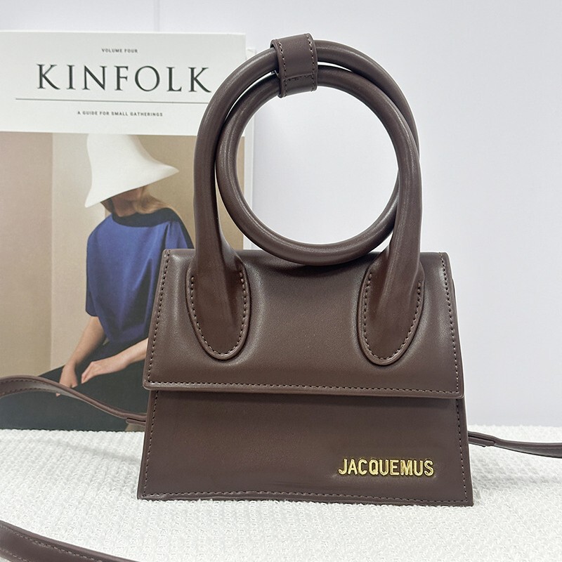 Jacquemus Handbag with Unique Design, Single Shoulder Underarm Women's Bag, Luxury Crossbody Bag with Handle, Light Luxury Women's Bag