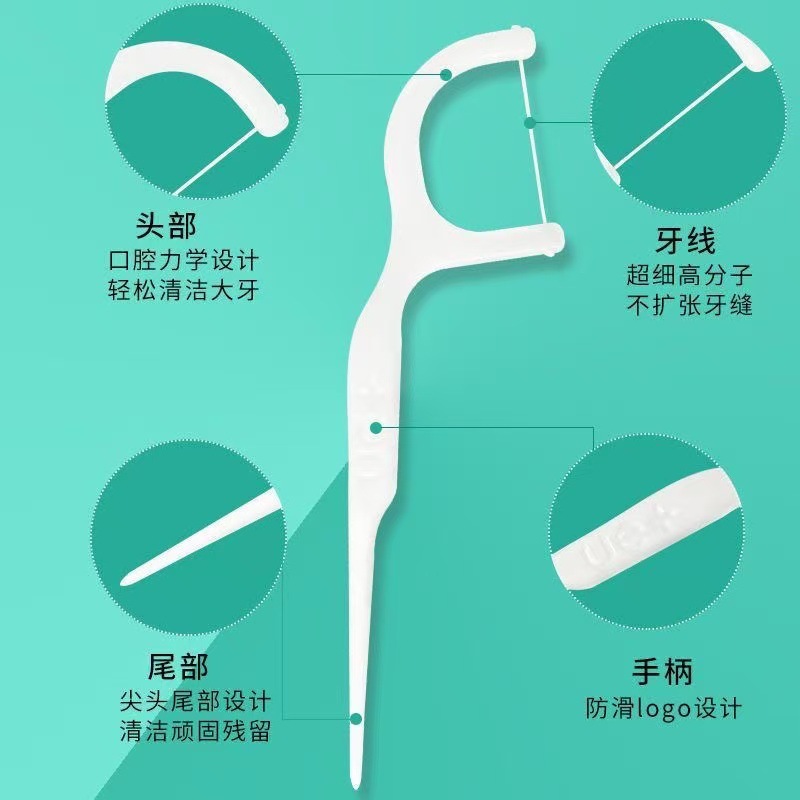海氏海诺弓形拉力剔牙线清洁一次性护理牙线50支家用剔牙线批发|undefined