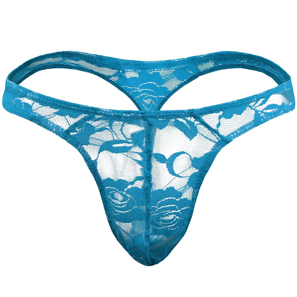Floral Lace Sexy Thong Underwear with Sheer Mesh, Comfortable Fit, Available in Many Colors For Women