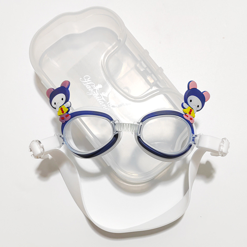 파란색과 흰색 인형