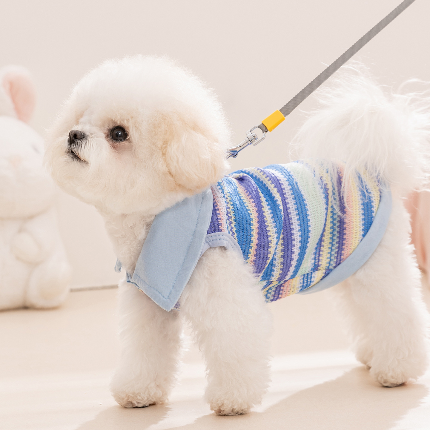Primavera y verano, playa de viento pastoral, camisa polo delgada, chaleco hueco transpirable, ropa de perros pequeños y medianos, ropa de mascotas