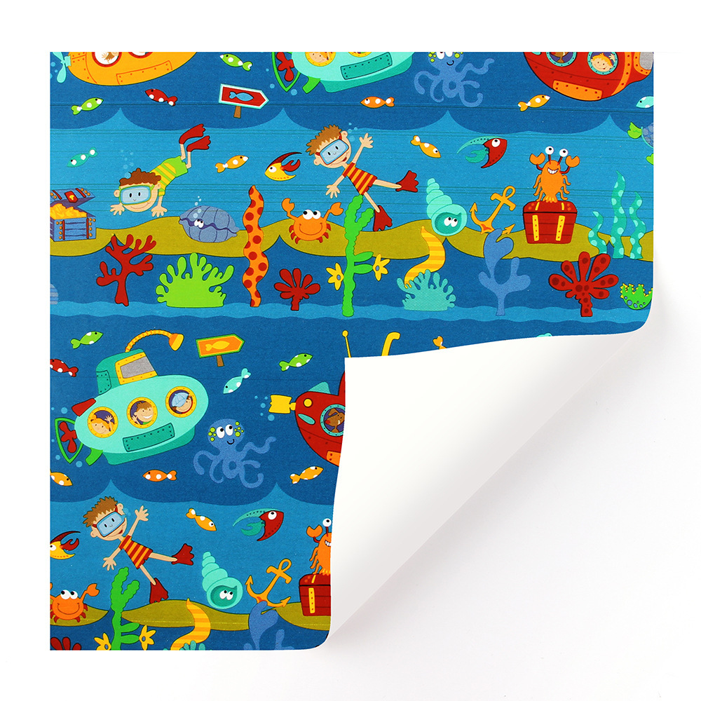 Papel de regalo grueso de 80g, papel de regalo de dibujos animados, lindos juguetes para niños, regalos de cumpleaños, cajas de regalo al por mayor