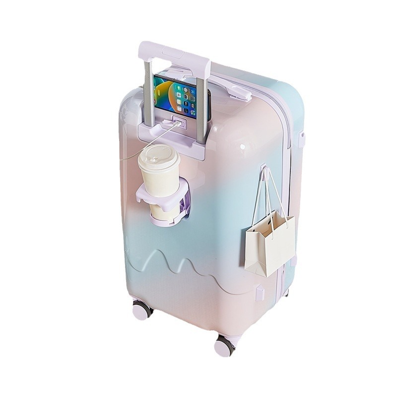 [Fábrica de selección estricta] maleta de color gradiente, maleta de tracción, maleta de viaje de contraseña de gran capacidad duradera