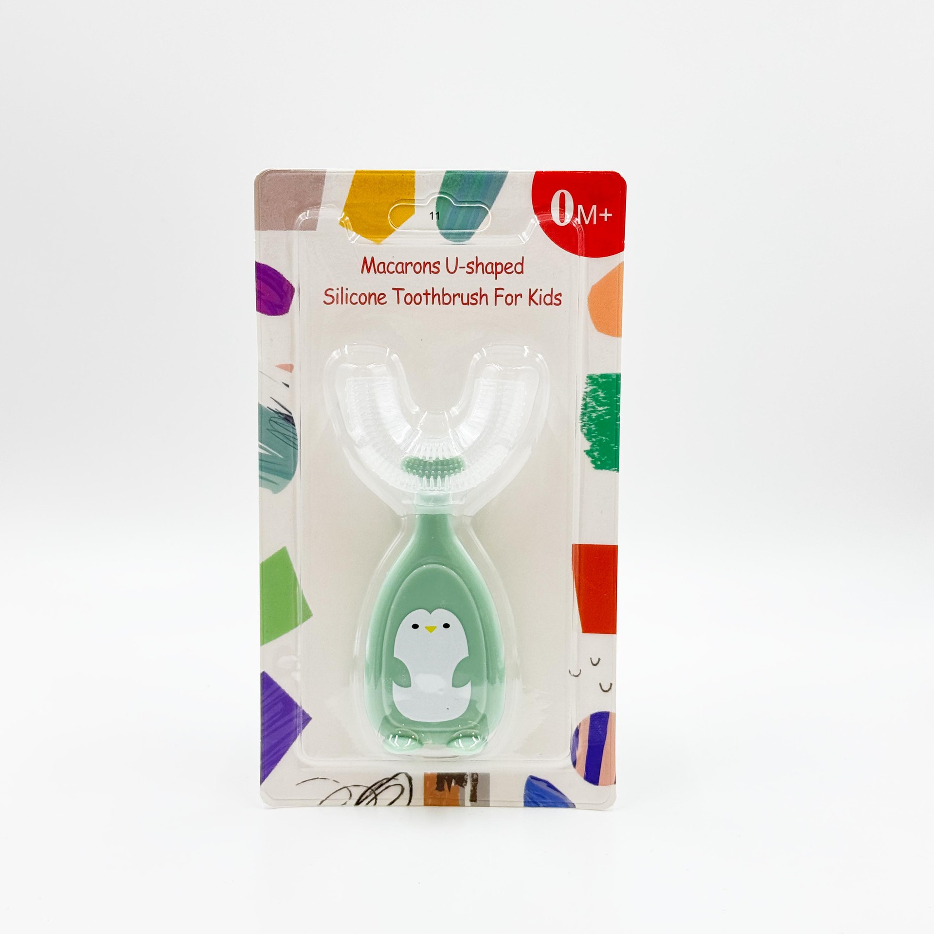 Nuevo cepillo de dientes manual infantil en forma de U cepillo de dientes de silicona bebé bucal limpieza oral manual en forma de U