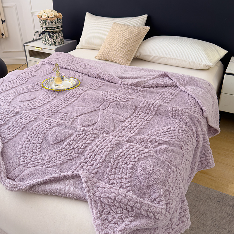 2025 nueva capacidad de funcionamiento Manta de jacquard de terciopelo de algodón Shu de doble cara Manta de sofá suave y agradable para la piel Manta de siesta de oficina con cubierta de aire acondicionado