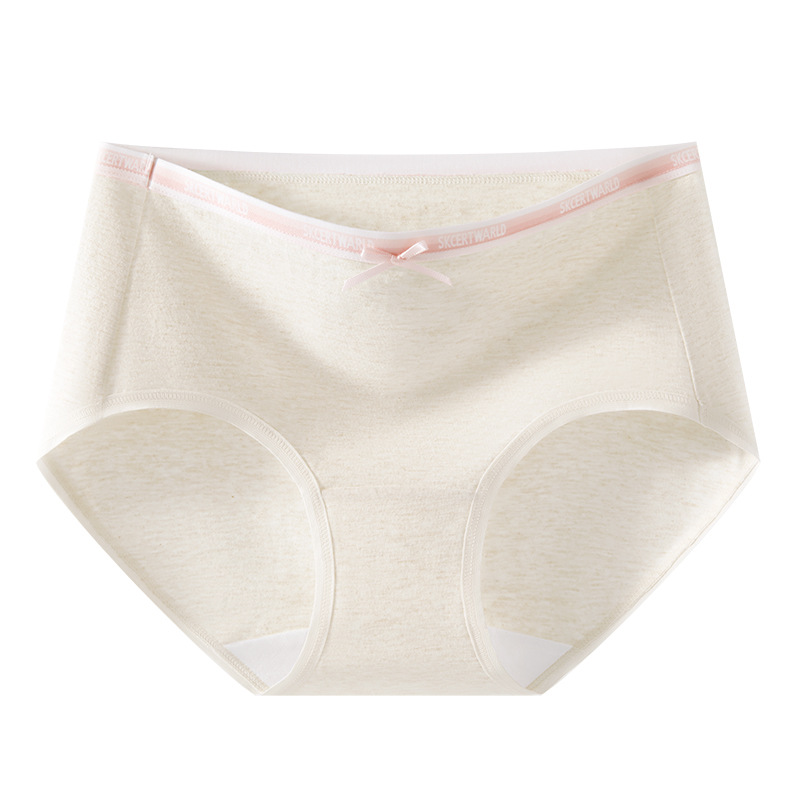 Ropa interior de algodón para bebés Clase A entrepierna de algodón para mujer 10A entrepierna antibacteriana rango largo cintura media sin costuras calzoncillos transpirables para mujer