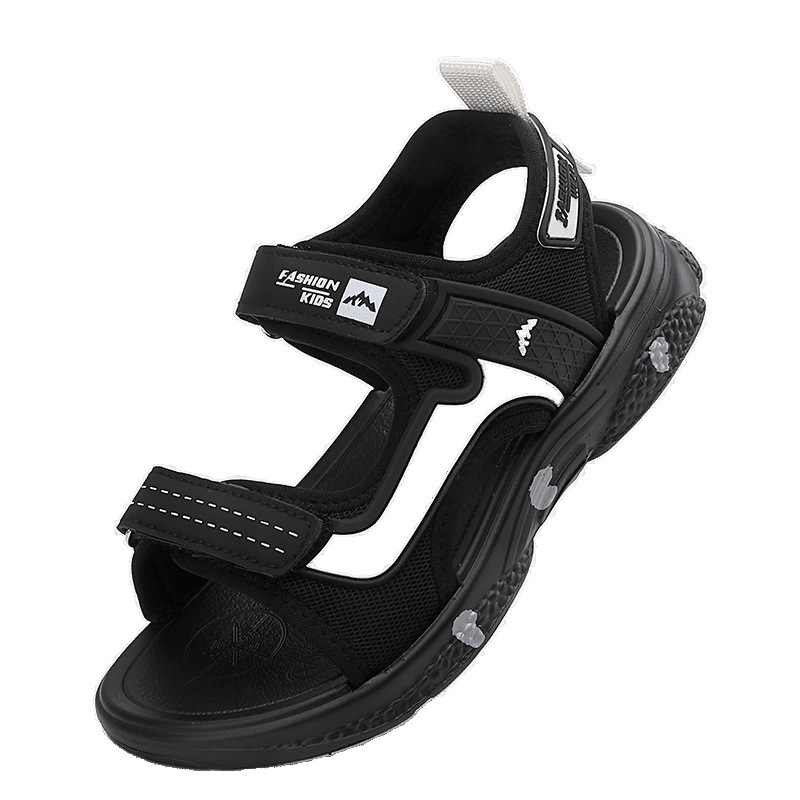 Sandalias para niños 2025 nuevos niños medianos y grandes zapatos de playa de suela suave antideslizantes para niños coreanos de verano sandalias para niños con punta abierta