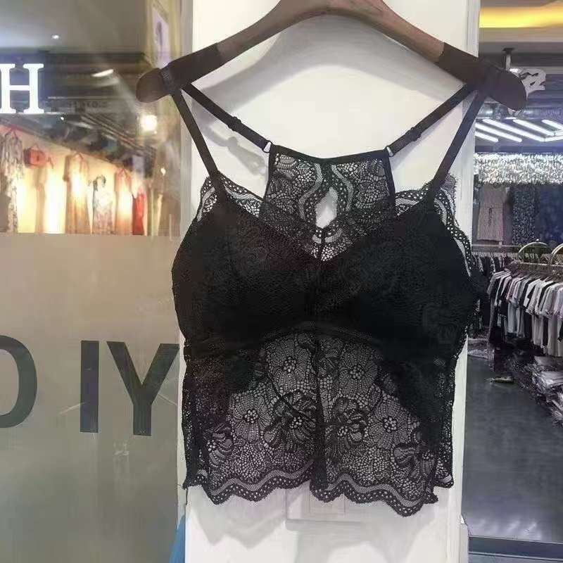 Nuevo encaje de alta calidad belleza volver chaleco inalámbrico sexy sujetador ropa interior deportiva mujeres al por mayor