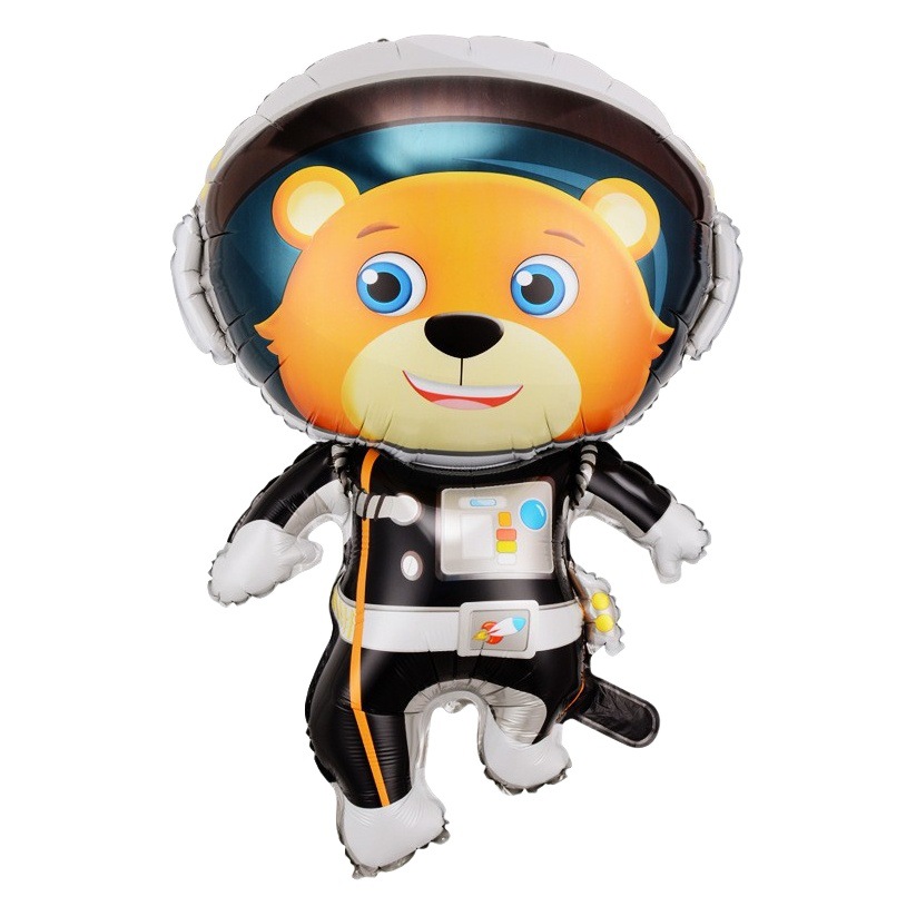 Tema de dibujos animados cumpleaños infantil astronauta nave espacial cohete película de aluminio globo de ciencia ficción diseño globo decorativo