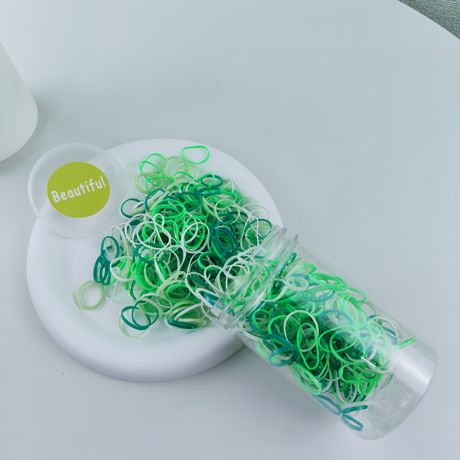 Nuevos niños enlatados desechables banda de goma no lesionar joyas de anillo de cabello accesorios de alta elasticidad trenzada elástica banda de goma de cabello