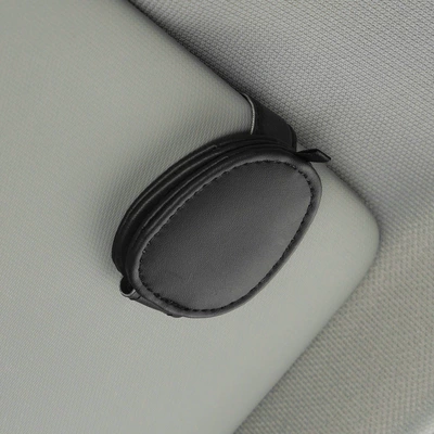 Car sun visor glasses clip car multi-function bill car storage car sunglasses bracket new decorative supplies (Car Glasses Clip/Bill Clip) - black