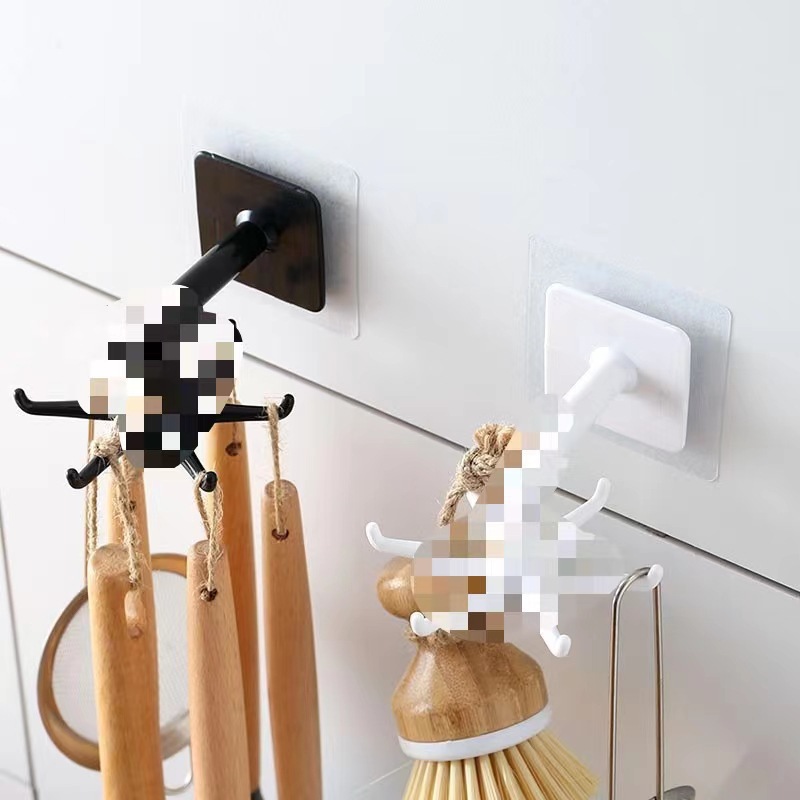 Multifunctional Rotating Hook Kitchen Storage 360-Degree Six-Claw Traceless Hook Household Punch-Free Multi-Scenario Sticky Hook