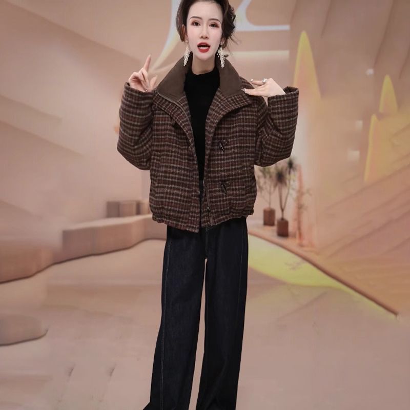 超好看百搭羽绒棉服女2024新款冬季小个子设计感洋气简约休闲外套
