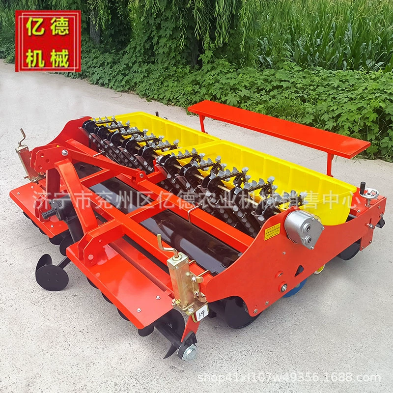 Lishui продает шесть линий чеснока рафинированного четырехколесного велосипеда с чесночным сеялкой бензиновый двигатель, чтобы привести новый эффект