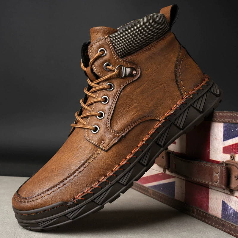 2024 Зимние мужские ботинки Martin Snow Wind Новый повседневные мужские ботинки теплые бархатные короткие ботинки