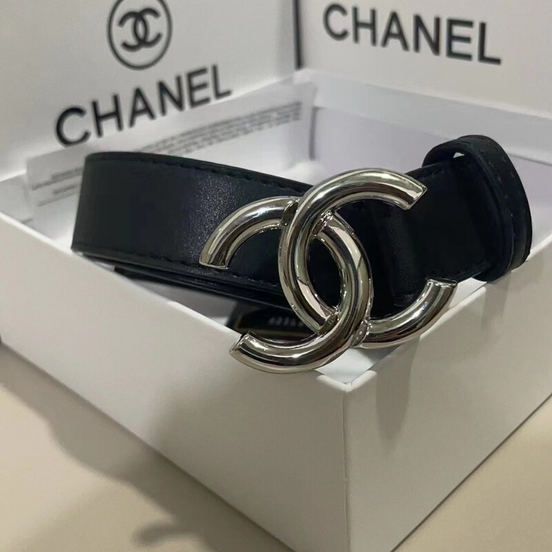 Simple and Stylish Women's Denim Belt with Smooth Buckle, Casual and Versatile, Made of Second-Layer Cowhide, Waist-Cinching