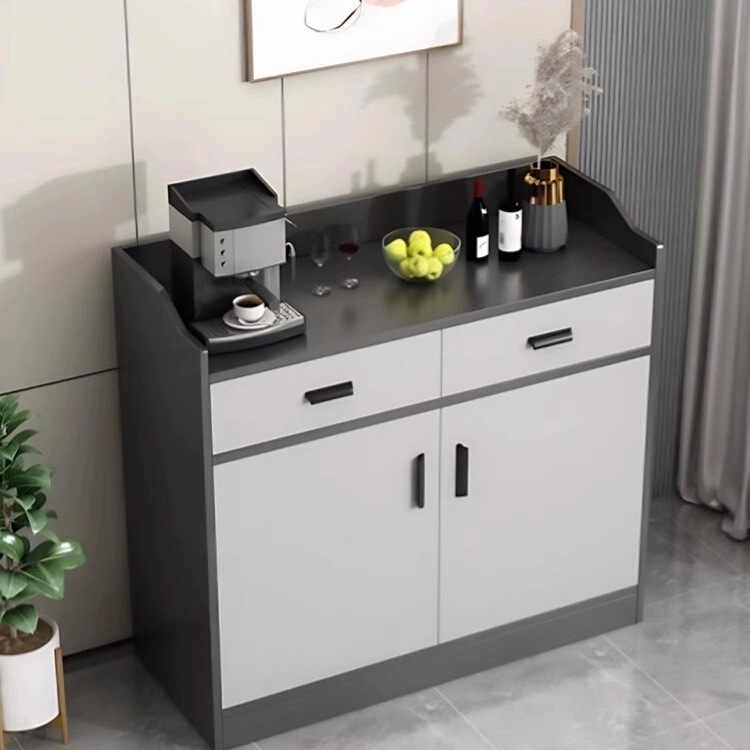 Tea Cabinet Storage Cabinet Sideboard Modern Minimalist Living Room Wall-Mounted Integrated Side Cabinet Compartment Storage Cabinet Meal Preparation Cabinet