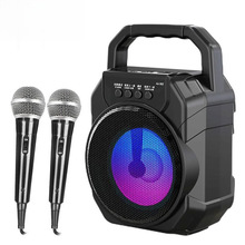 无线蓝牙音箱K歌带话筒手提音响大音量小型低音炮户外广场舞