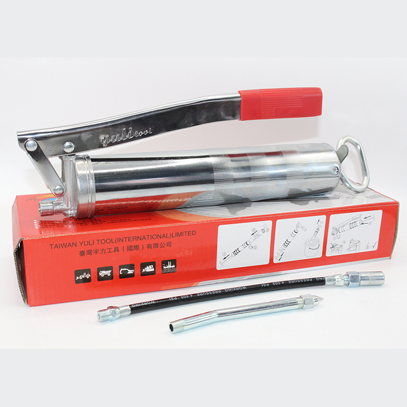 厂家批发宇力牌镀铬单压杆黄油枪牛油枪高压黄油枪500g手动黄油枪