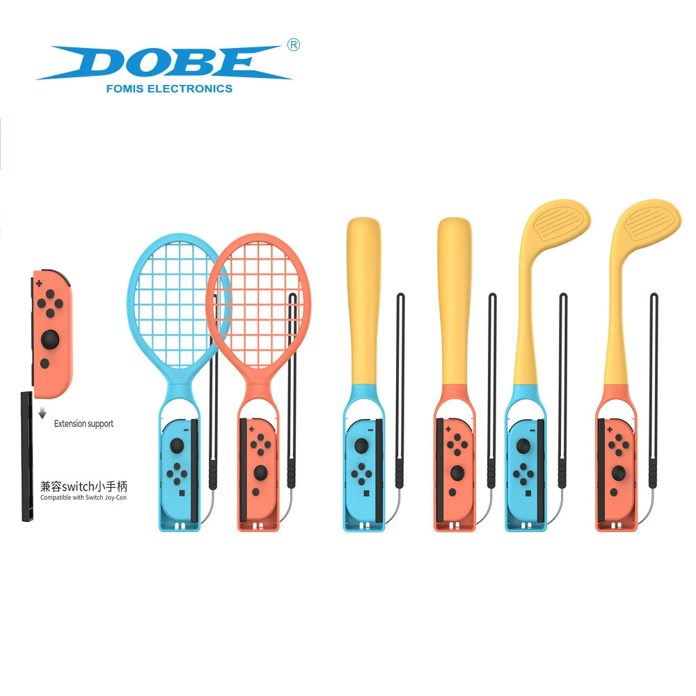 Набор для спортивных игр DOBE Switch2 6-в-1: браслет + ракетка для настольного тенниса + клюшка для гольфа + бейсбольная бита