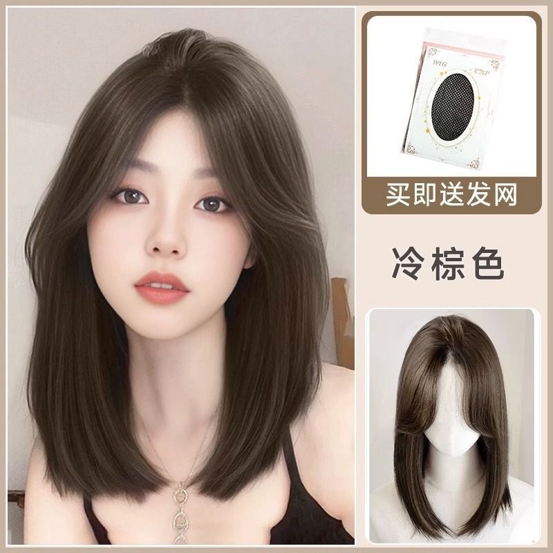 [cool brown] machine-made collarbone hair