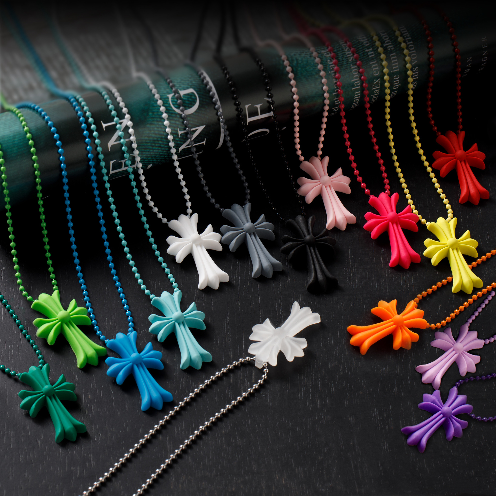 Hip-hop Necklace All-match European and American Fashion Personality Instagram Street 20th Anniversary Tokyo Aoyama Limited Cross Necklace for Men and Women