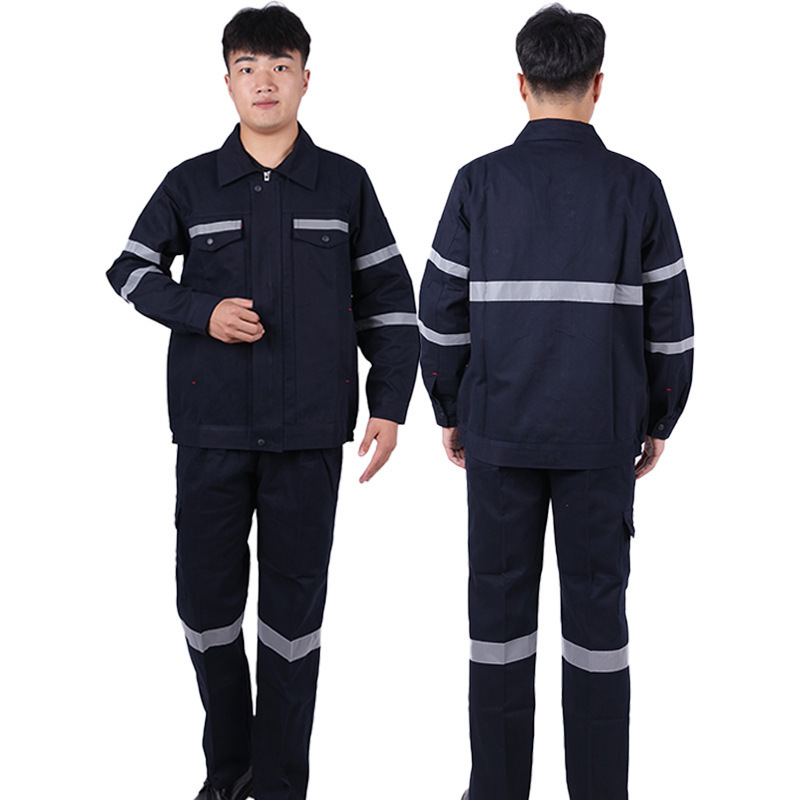 全棉电焊工作服工装套装男春秋耐磨反光条劳保服纯棉焊工服批发|undefined