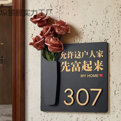新しいライトラグジュアリークリエイティブドアサイン住宅B&Bホテルアパート新築祝い玄関ドア装飾フラワーアレンジメント引っ越し