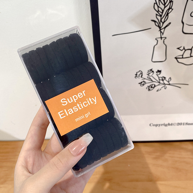 Banda de goma para el cabello 2022 nuevas chicas cuerda de pelo de cola de caballo banda de goma cubierta de cuero banda de pelo de colores cuerda de pelo de verano