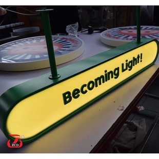 Stainless Steel Painted Luminous Hangtag Light Box Supermarket Mall Parking Lot Hangtag Cashier Led Display Lighting