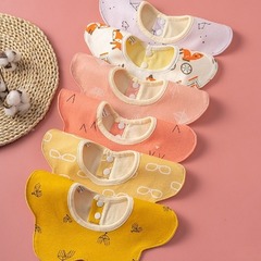 ins infant and toddler rotatable baby saliva towel combed cotton waterproof and anti-dirty Korean version petal bib children's bib
