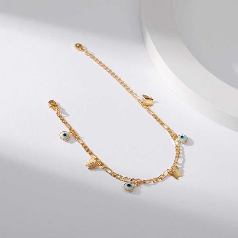 Fashion Devilu0027S Eye Butterfly Copper Plating Bracelets