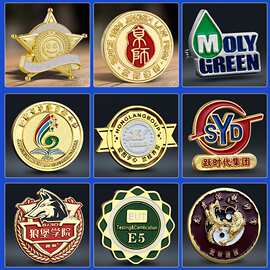 金属徽章定 做公司周年纪念章胸针胸牌校徽logo班徽车友会纪念章