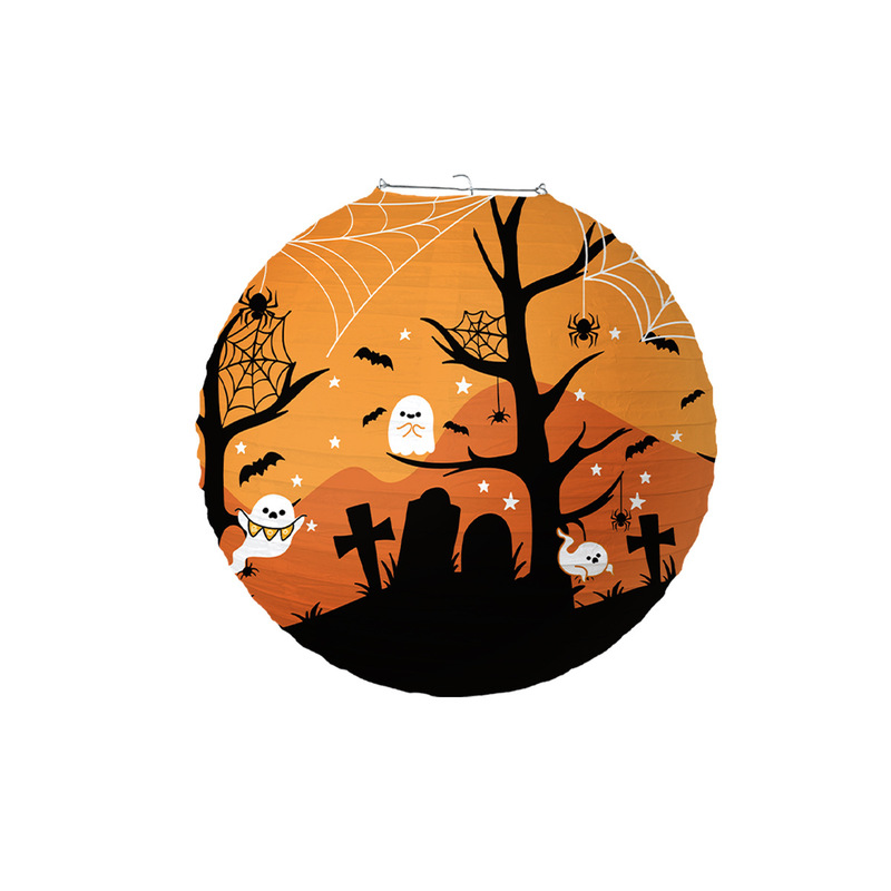 ハロウィーン提灯幽霊紙提灯diy装飾halloween鬼節パーティーテーマ雰囲気配置用品|undefined