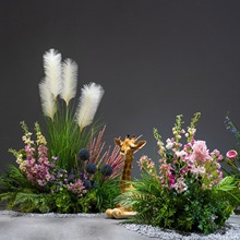 花草堆插花艺造景观摆件仿生塑料花假树花箱花槽橱窗装饰