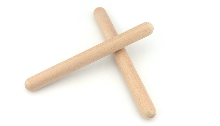 Venta al por mayor Orff instrumento musical en forma de pez de madera arena cubo Clapper tubo de doble sonido instrumento musical de un solo sonido barril