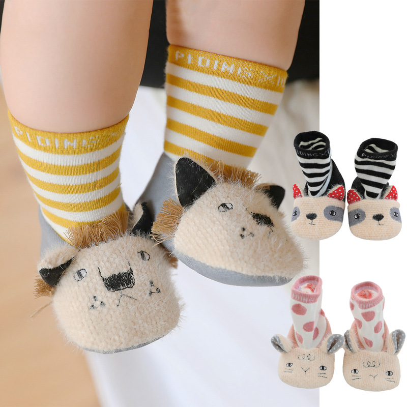 Newborn baby shoes for autumn and winter, padded, non-slip, soft-soled indoor walking shoes, cute cartoon baby shoes Newborn baby shoes for autumn and winter, padded, non-slip, soft-soled indoor walking shoes, cute cartoon baby shoes