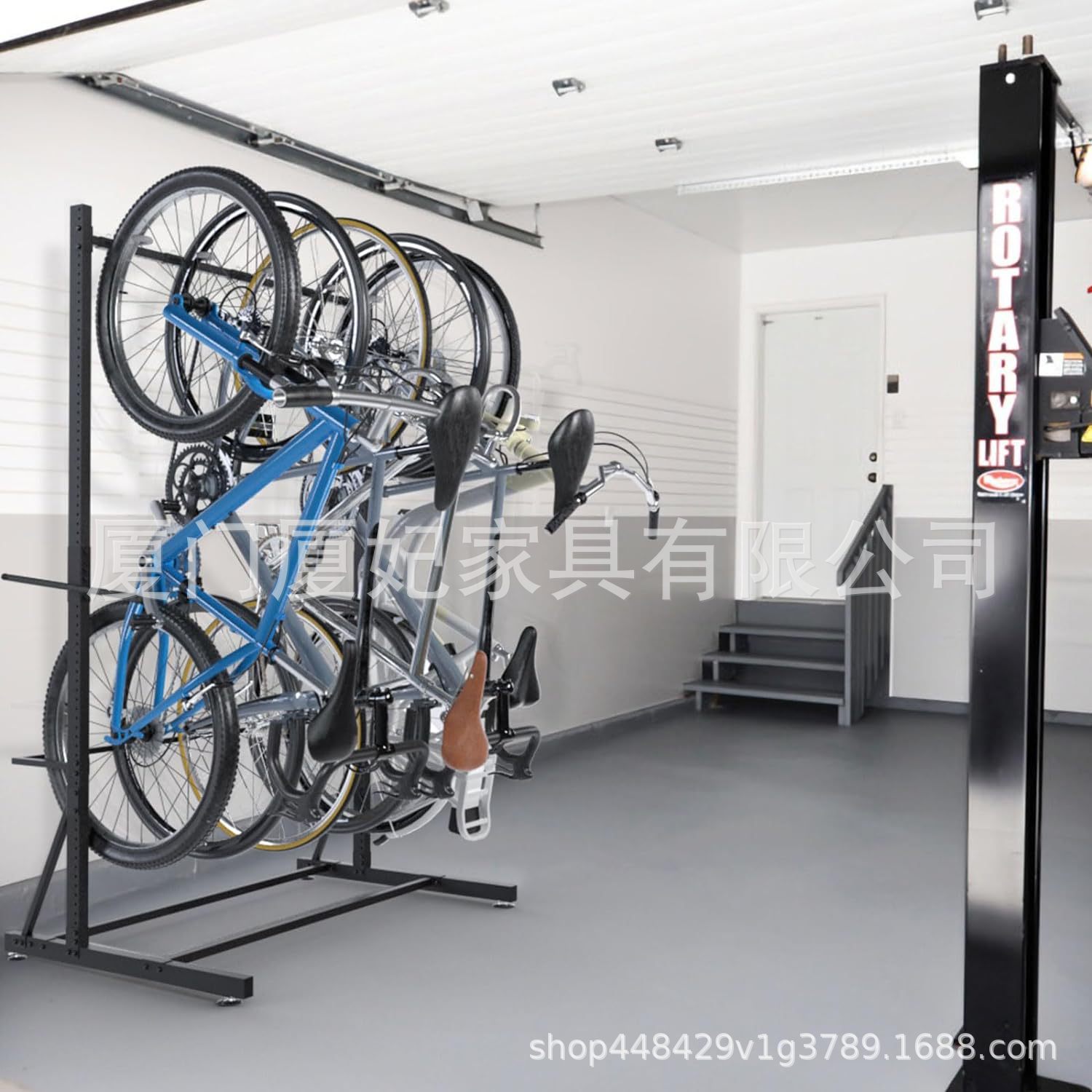 Bicycle Parking Rack for Multiple Road Bikes and Mountain Bikes, Sturdy and Adjustable Metal Display Stand for Cross-Border Use
