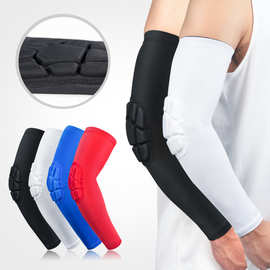 跨境篮球足球运动护手肘羽毛球跆拳道蜂窝防撞护手臂套护具装备批