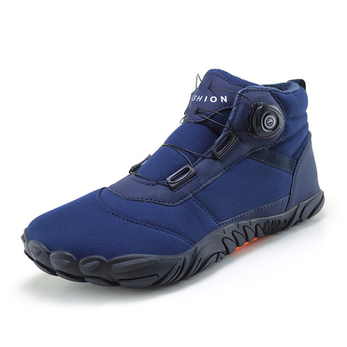 Five-Finger Outdoor Sports Cotton Shoes for Men and Women, with Fleece Warmth, Boots, Durable, Snowproof Winter Boots, Thick Couple Shoes