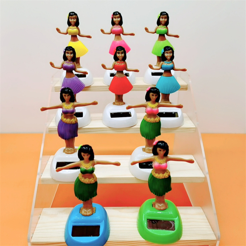 Cross-border hot-selling little beauty solar ornaments car supplies specially designed for hula girls decoration gifts Hawaii