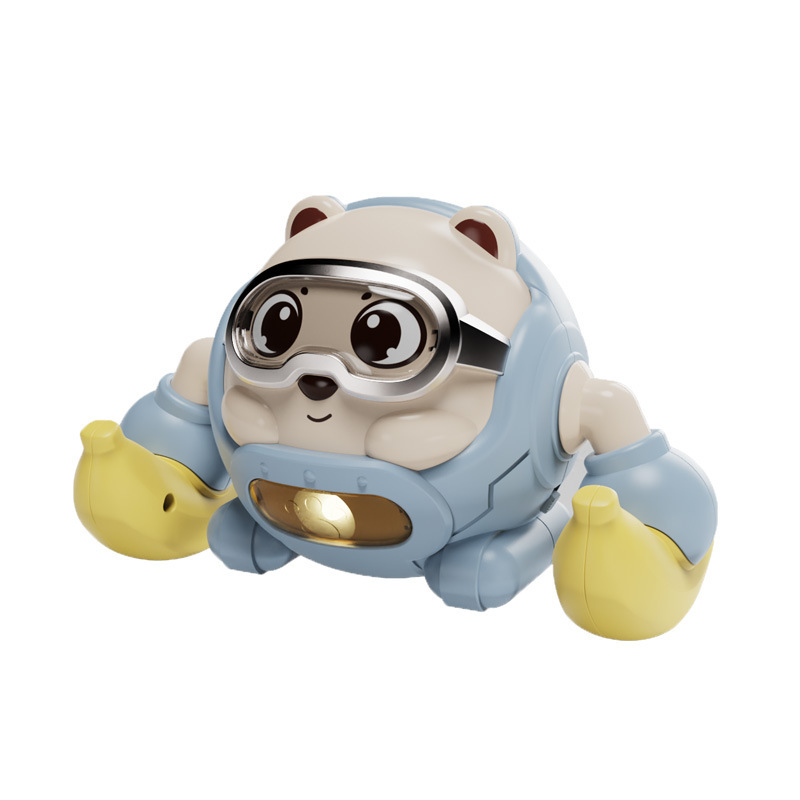 Baby sound-making, moving, tumbling monkey educational electric toy with voice control for crawling, acrobatics, and learning to crawl for 0-3 year olds