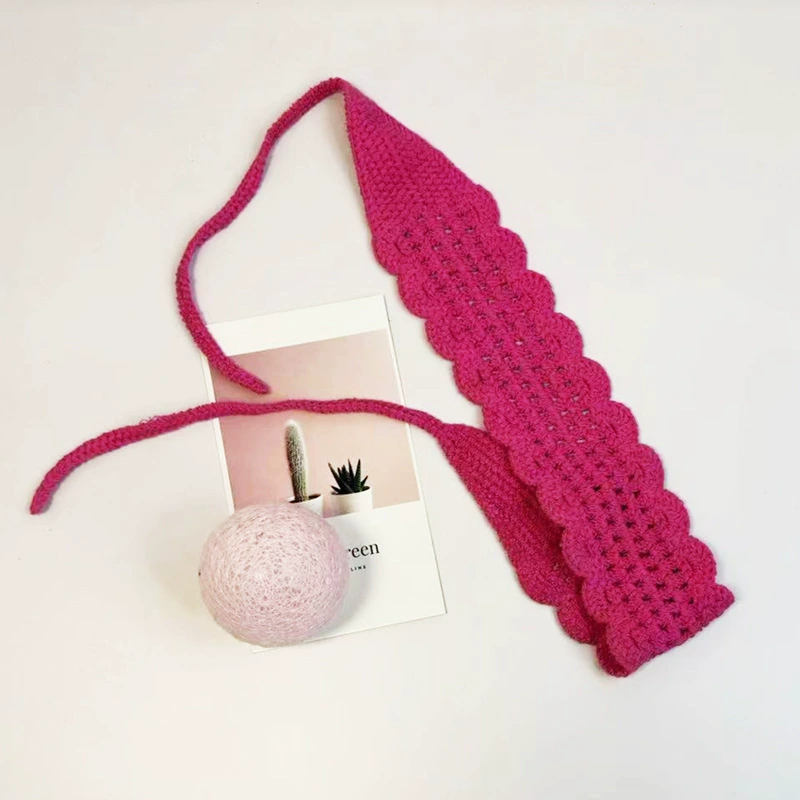 Этническая Crochet повязка на голову, тканое украшение для волос, регулируемая, яркий бохо-стиль