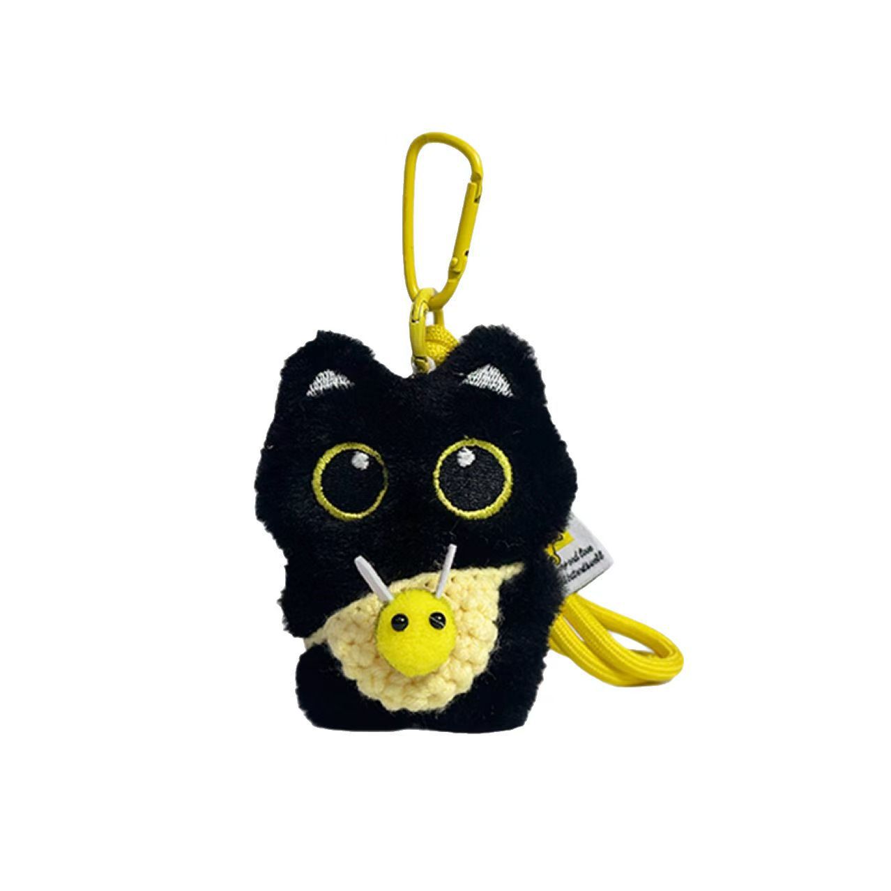 Boutique lujoso muñeca de peluche ligera regalo de cumpleaños colgante chirriante gatito bolsas colgantes de ojos grandes gatitos